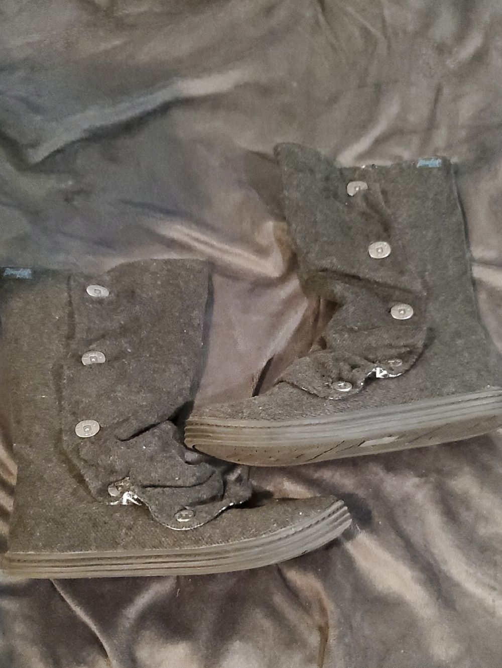 Blowfish Black Rammish Soft Herringbone Flannel Boots Size 6